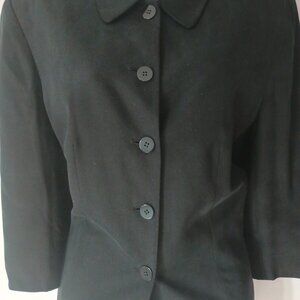 Josephine Chaus 100% silk black blazer, sz 12